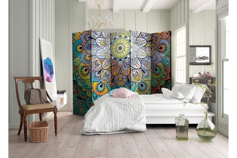 Romdeler Fargerik Stained Glass II 222x517 cm, Artgeist sp. z o. o.