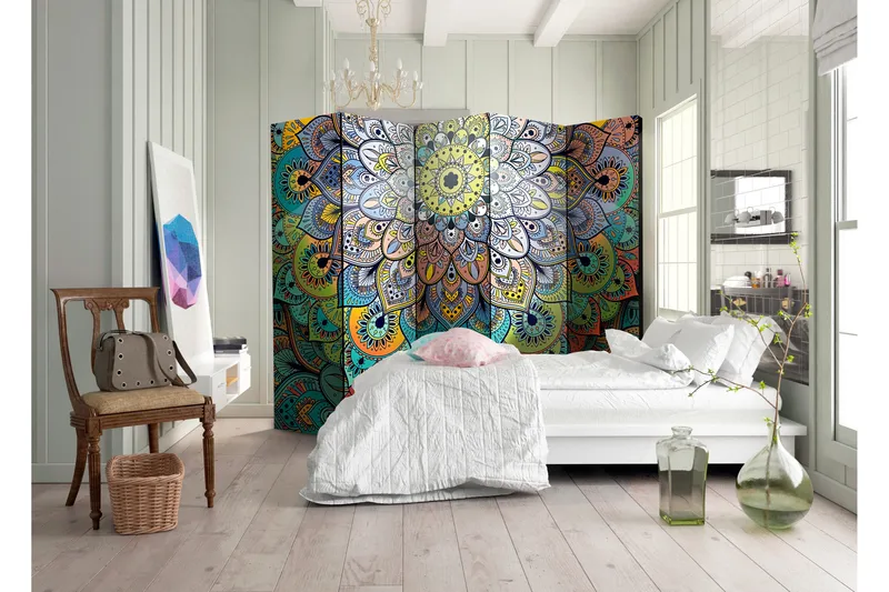 Romdeler Fargerik Stained Glass II 222x517 cm, Artgeist sp. z o. o.