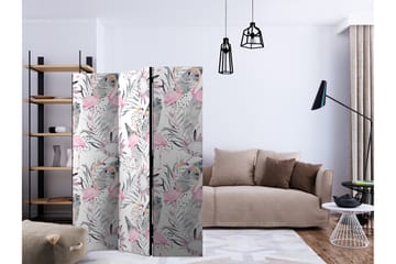 Romdeler Flamingos and Twigs - Artgeist sp. z o. o. - Innredning - Romdelere - Bretteskjerm