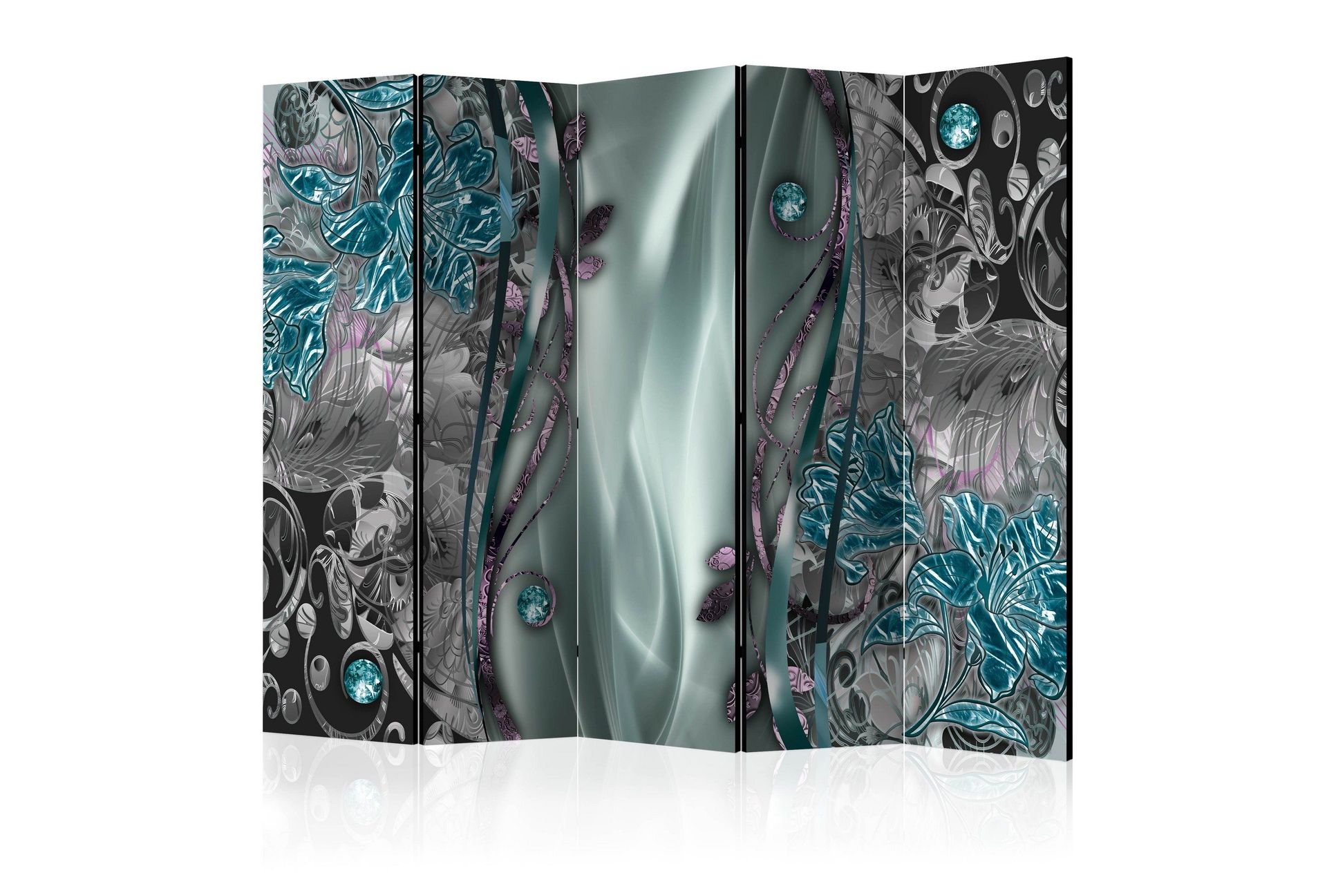 Romdeler - Floral Curtain II 225x172 - Artgeist sp. z o. o.