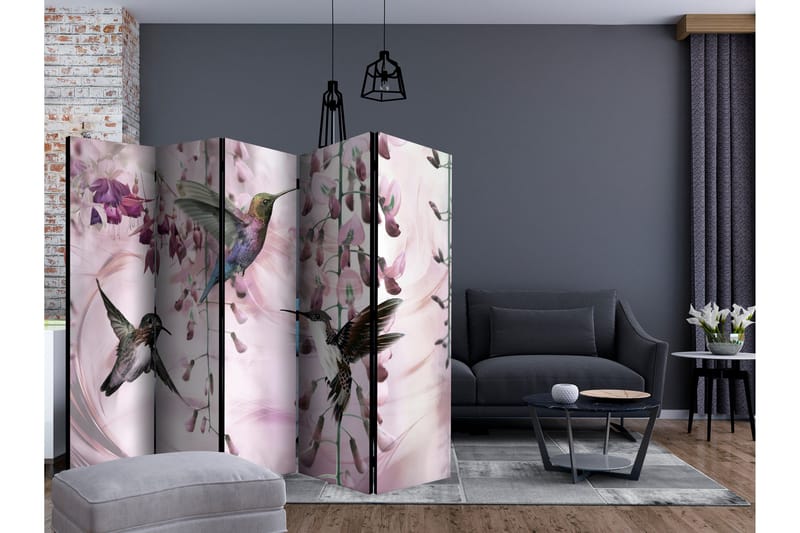 Romdeler Flying Hummingbirds Pink II - Artgeist sp. z o. o. - Innredning - Romdelere - Bretteskjerm