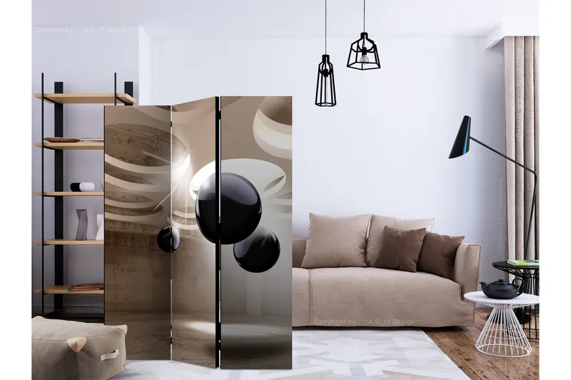 Romdeler - Geometric Glare 135x172 - Artgeist sp. z o. o. - Innredning - Romdelere - Bretteskjerm