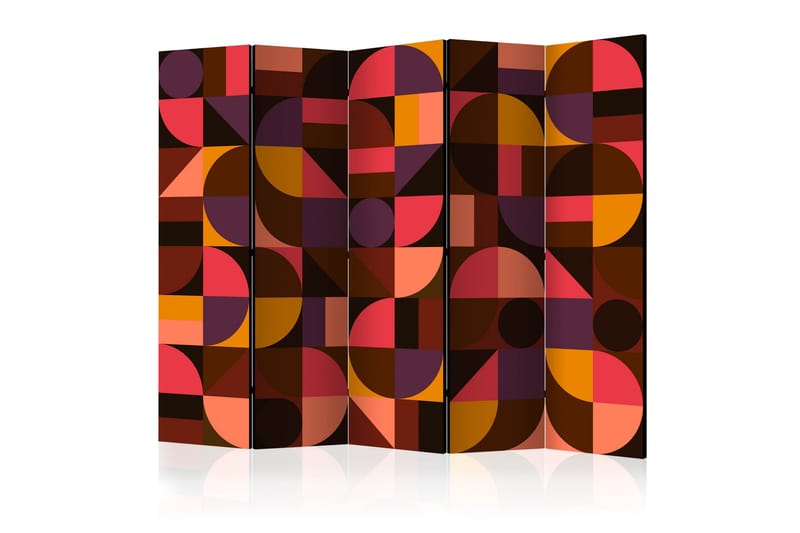 Romdeler Geometric Mosaic Red II - Artgeist sp. z o. o. - Innredning - Romdelere - Bretteskjerm