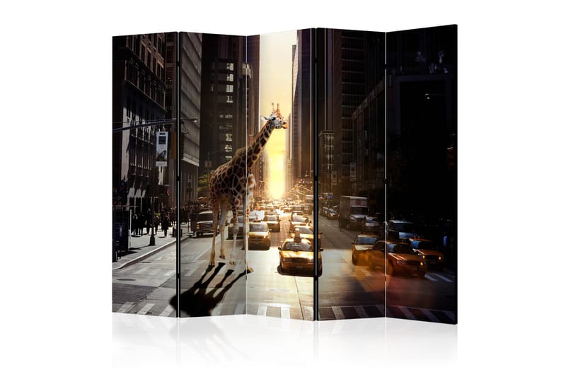 Romdeler Giraffe in the Big City II - Artgeist sp. z o. o. - Bretteskjerm - Romdelere
