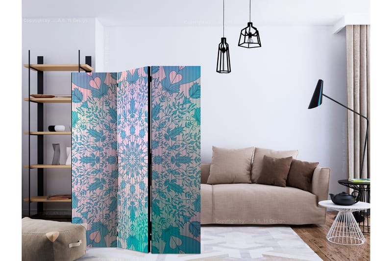 Romdeler Girly Mandala Blue - Artgeist sp. z o. o. - Innredning - Romdelere - Bretteskjerm