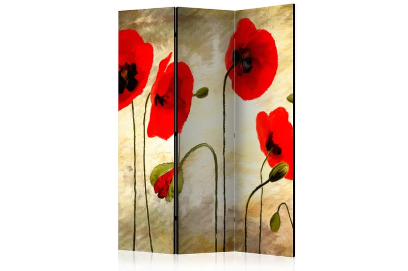 Romdeler Golden Field Of Poppies 135x172 - Artgeist sp. z o. o. - Innredning - Romdelere - Bretteskjerm