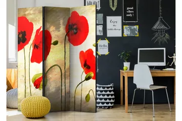 Romdeler Golden Field Of Poppies 135x172 - Artgeist sp. z o. o. - Innredning - Romdelere - Bretteskjerm