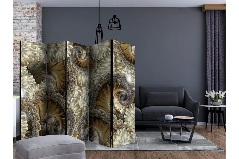 Romdeler Golden Hand-Held Fans II - Artgeist sp. z o. o. - Innredning - Romdelere - Bretteskjerm
