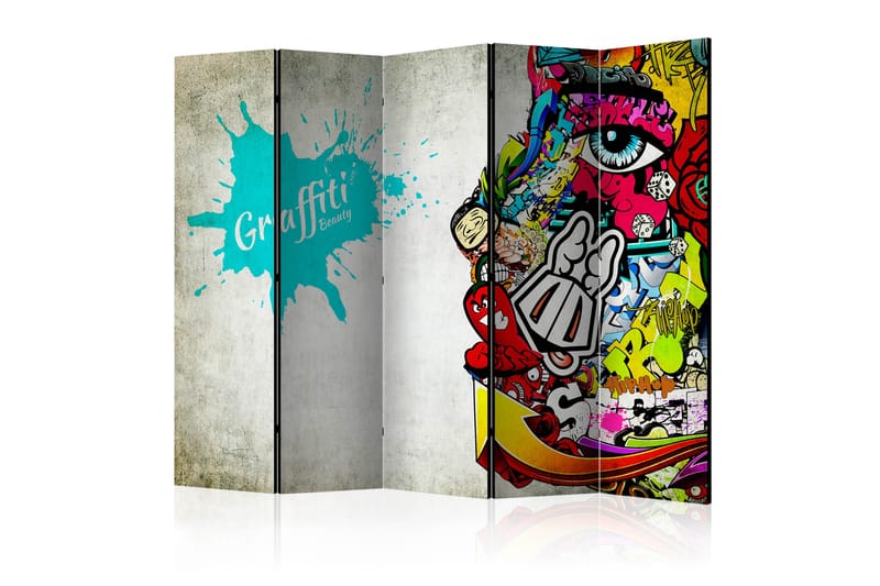 Romdeler - Graffiti beauty II 225x172 - Artgeist sp. z o. o. - Bretteskjerm - Romdelere