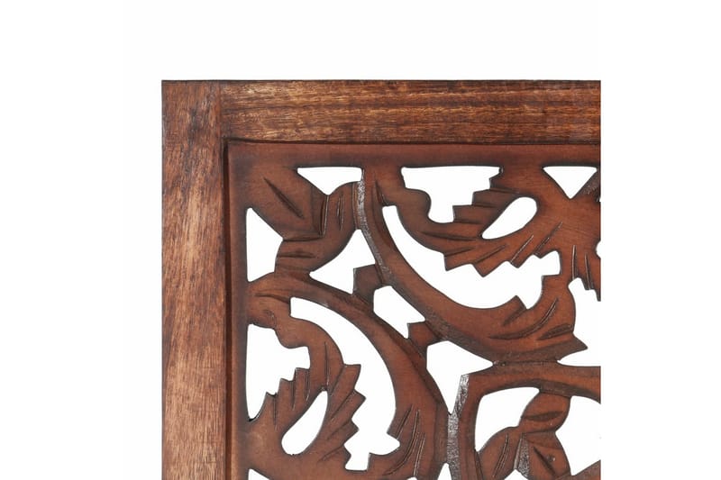 Romdeler håndskåret 3 paneler brun 120x165 cm heltre mango - Innredning - Romdelere - Skjermvegg