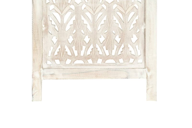 Romdeler håndskåret 3 paneler hvit 120x165 cm heltre mango - Skjermvegg - Romdelere