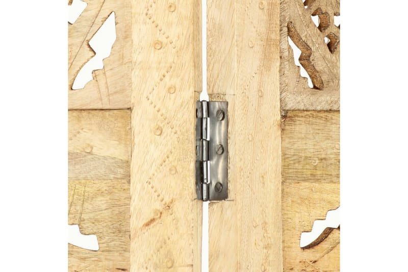Romdeler håndskåret 5 paneler hvit 200x165 cm heltre mango - Innredning - Romdelere - Skjermvegg