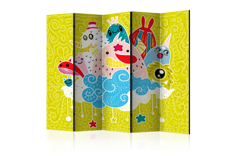 Romdeler Happy Creatures II 222x517 cm - Artgeist sp. z o. o. - Innredning - Romdelere - Bretteskjerm