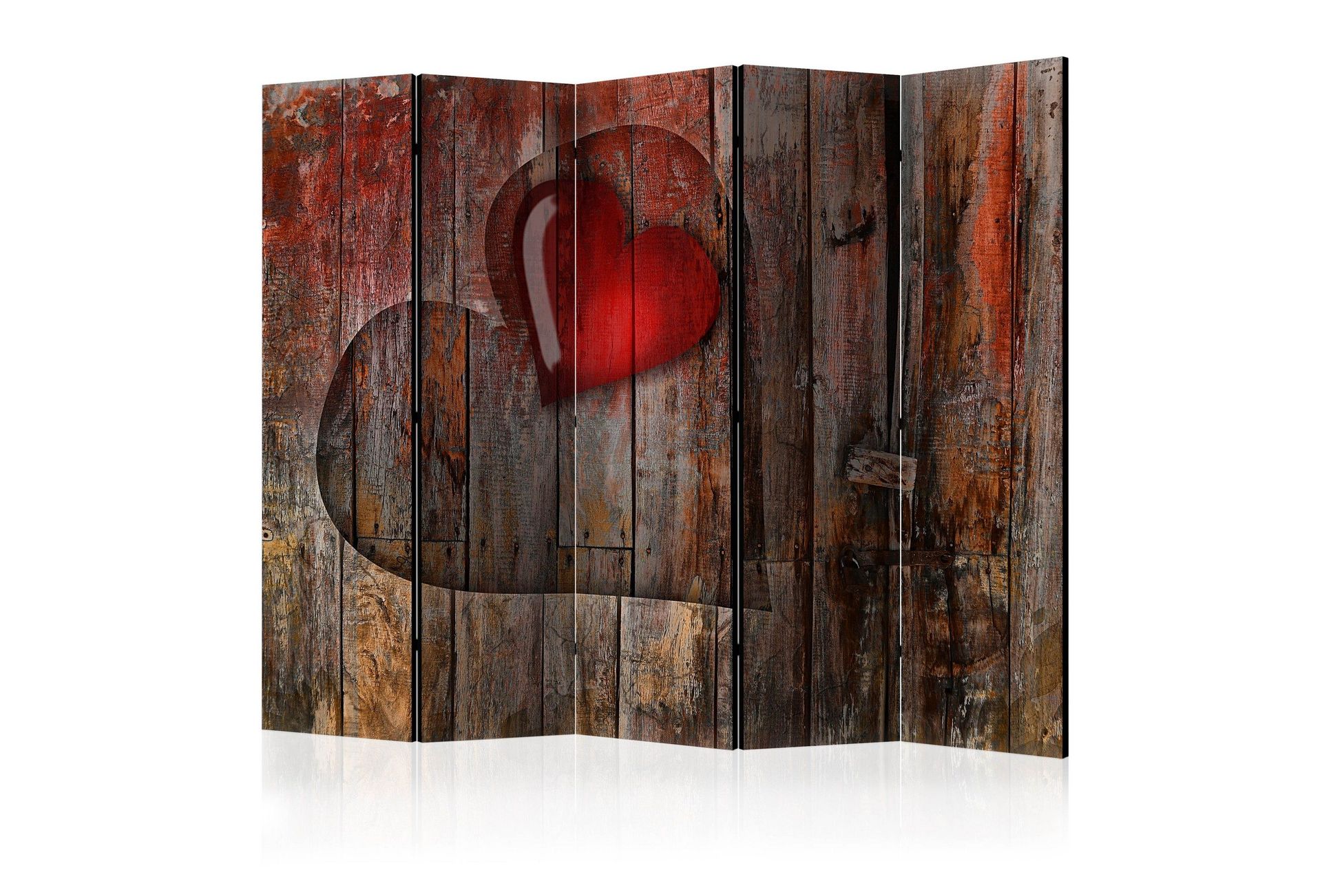 Romdeler - Heart on wooden background II 225x172 - Artgeist sp. z o. o.
