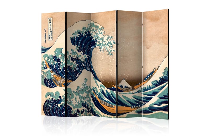 Romdeler - Hokusai The Great Wave off Kanagawa II 225x - Artgeist sp. z o. o. - Innredning - Romdelere - Bretteskjerm