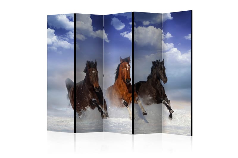 Romdeler - Horses in the Snow II 225x172 - Artgeist sp. z o. o. - Innredning - Romdelere - Bretteskjerm