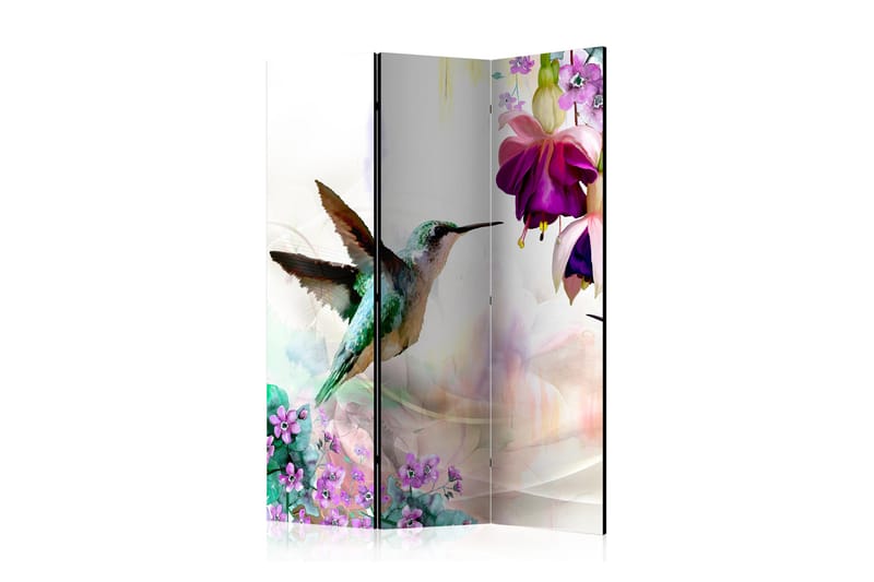 Romdeler Hummingbirds And Flowers 135x172 - Artgeist sp. z o. o. - Innredning - Romdelere - Bretteskjerm