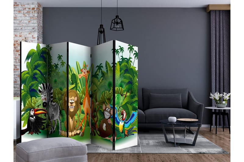 Romdeler - Jungle Animals II 225x172 - Artgeist sp. z o. o. - Innredning - Romdelere - Bretteskjerm