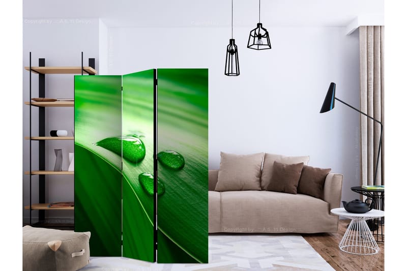 Romdeler - Leaf and three drops of water 135x172 - Artgeist sp. z o. o. - Innredning - Romdelere - Bretteskjerm