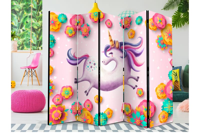 Romdeler Lithe Unicorn II 222x517 cm - Artgeist sp. z o. o. - Innredning - Romdelere - Bretteskjerm