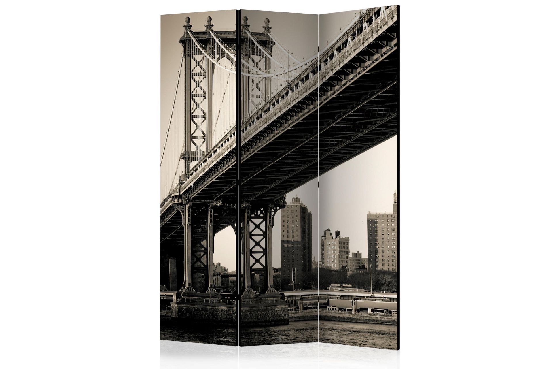 Romdeler - Manhattan Bridge, New York 135x172 - Artgeist sp. z o. o. - Innredning - Romdelere - Bretteskjerm