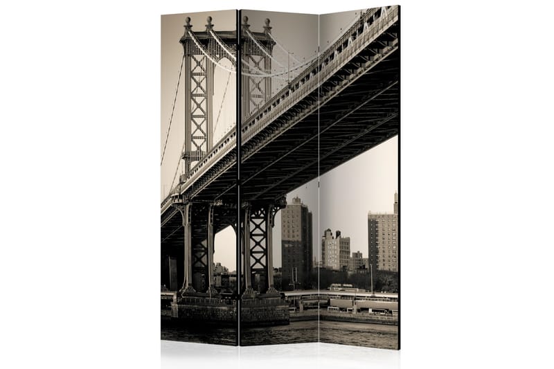 Romdeler - Manhattan Bridge, New York 135x172 - Artgeist sp. z o. o. - Innredning - Romdelere - Bretteskjerm