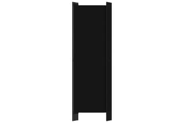 Romdeler med 5 paneler svart 250x180 cm - Innredning - Romdelere - Skjermvegg