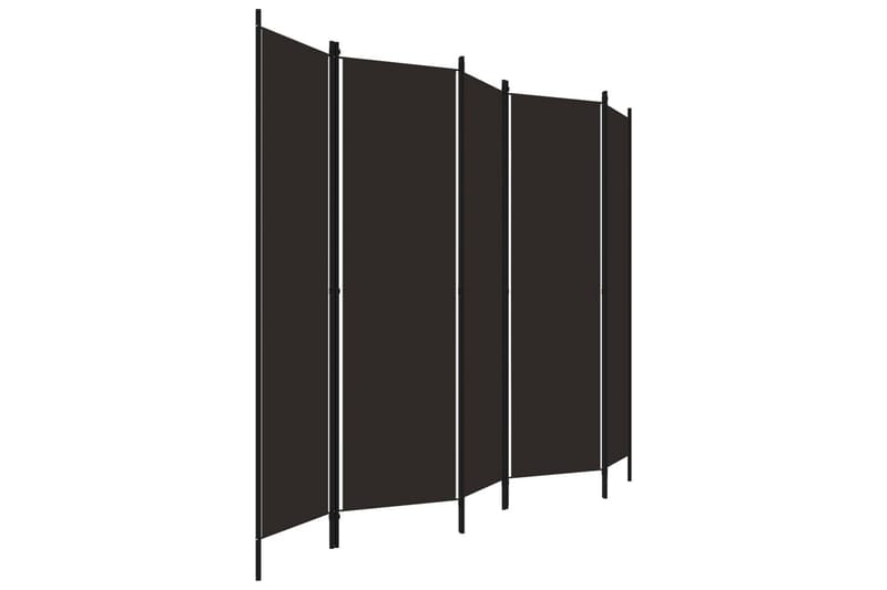 Romdeler med 5 paneler brun 250x180 cm - Innredning - Romdelere - Skjermvegg