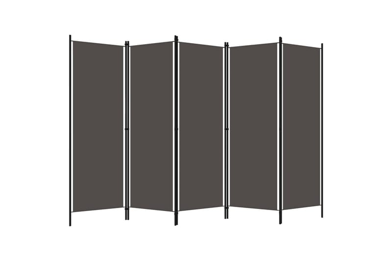 Romdeler med 5 paneler antrasitt 250x180 cm - Innredning - Romdelere - Skjermvegg