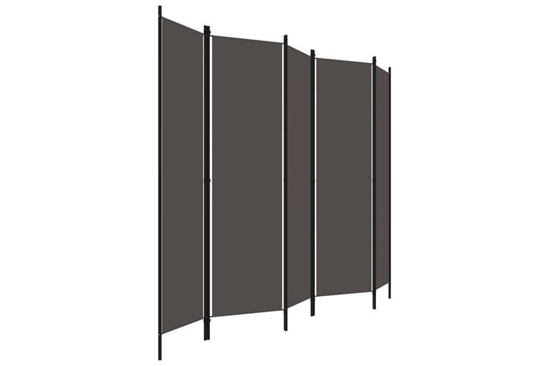 Romdeler med 5 paneler antrasitt 250x180 cm - Innredning - Romdelere - Skjermvegg