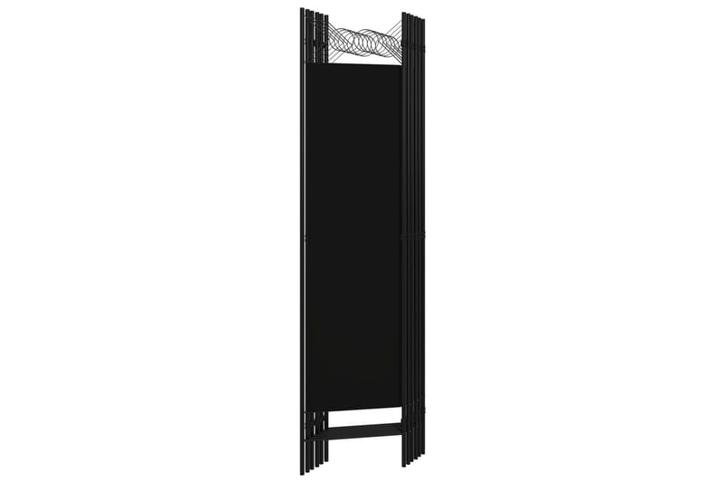 Romdeler med 6 paneler svart 240x180 cm - Innredning - Romdelere - Skjermvegg