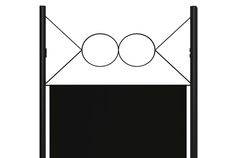 Romdeler med 6 paneler svart 240x180 cm - Innredning - Romdelere - Skjermvegg