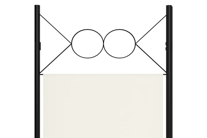 Romdeler med 6 paneler hvit 240x180 cm - Skjermvegg - Romdelere