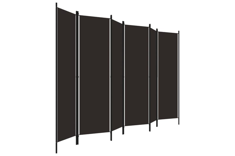 Romdeler med 6 paneler brun 300x180 cm - Romdelere - Skjermvegg