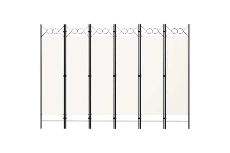 Romdeler med 6 paneler hvit 240x180 cm - Innredning - Romdelere - Skjermvegg
