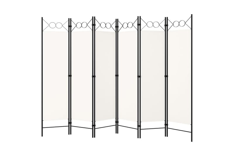 Romdeler med 6 paneler hvit 240x180 cm - Innredning - Romdelere - Skjermvegg