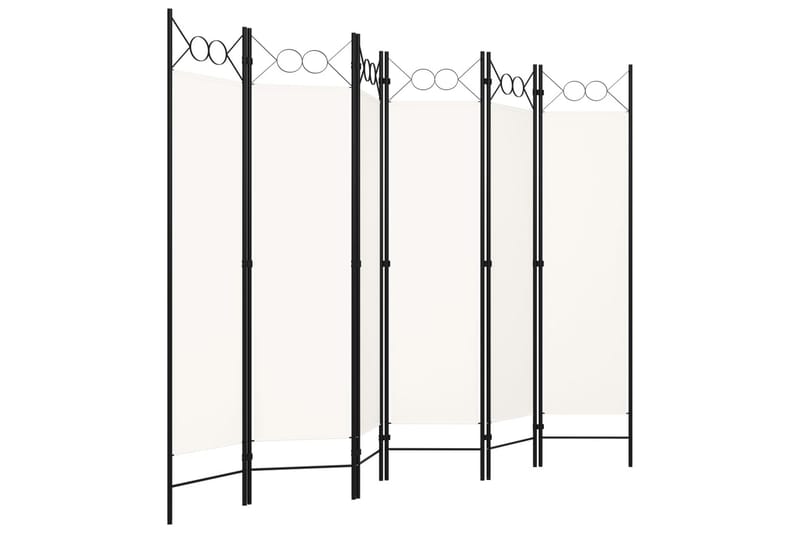 Romdeler med 6 paneler hvit 240x180 cm - Innredning - Romdelere - Skjermvegg