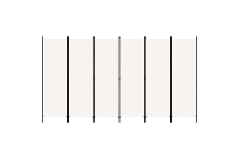 Romdeler med 6 paneler hvit 300x180 cm - Innredning - Romdelere - Bretteskjerm
