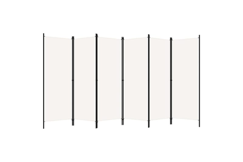 Romdeler med 6 paneler hvit 300x180 cm - Innredning - Romdelere - Bretteskjerm