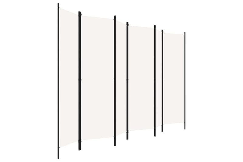 Romdeler med 6 paneler hvit 300x180 cm - Innredning - Romdelere - Bretteskjerm