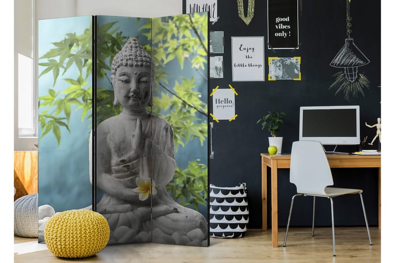 Romdeler Meditating Buddha 135x172 - Artgeist sp. z o. o. - Innredning - Romdelere - Bretteskjerm