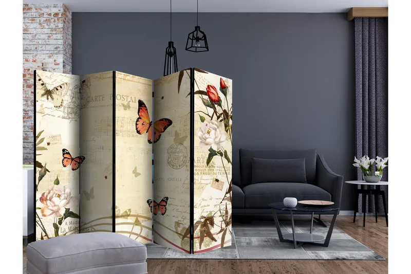 Romdeler - Melodies of Butterflies II 225x172 - Artgeist sp. z o. o. - Innredning - Romdelere - Bretteskjerm