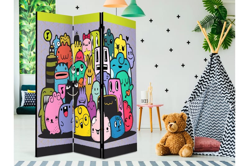 Romdeler Monster Fra 3.Klasse 113x517 cm - Artgeist sp. z o. o. - Innredning - Romdelere - Bretteskjerm