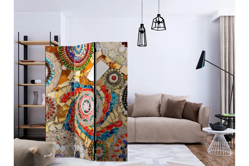 Romdeler - Moroccan Mosaic 135x172 - Artgeist sp. z o. o. - Innredning - Romdelere - Bretteskjerm