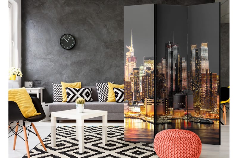 Romdeler New York At Twilight 135x172 - Artgeist sp. z o. o. - Innredning - Romdelere - Bretteskjerm