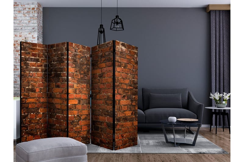 Romdeler - Old Brick Wall II 225x172 - Artgeist sp. z o. o. - Innredning - Romdelere - Bretteskjerm