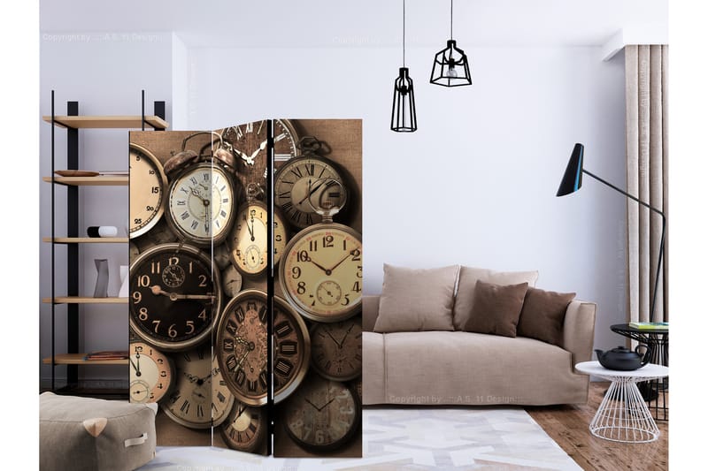 Romdeler - Old Clocks 135x172 - Artgeist sp. z o. o. - Innredning - Romdelere - Bretteskjerm