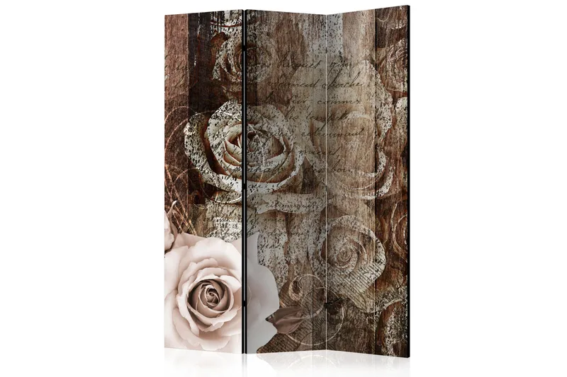 Romdeler - Old Wood & Roses 135x172, Artgeist sp. z o. o.