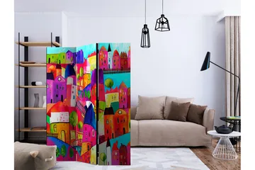 Romdeler Rainbow-Hued Town - Artgeist sp. z o. o. - Innredning - Romdelere - Bretteskjerm