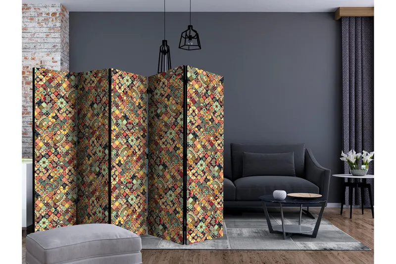 Romdeler - Rainbow Mosaic II 225x172 - Artgeist sp. z o. o. - Innredning - Romdelere - Bretteskjerm